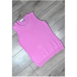 Neiman Marcus 100% Cashmere Sleeveless Sweater Bright Pink *Read*